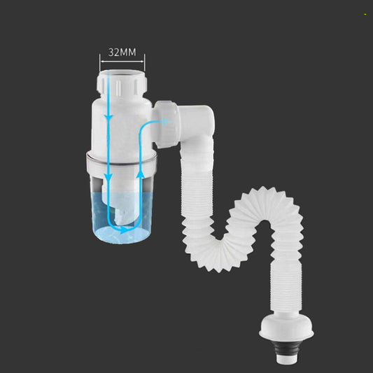 Odor-resistant Drain Basin Double Anti-odor Drain Drain Pipe Wash Basin Drain Drain Pipe