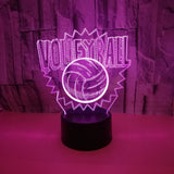 Volleyball 3d light 7 color touch led creative night light