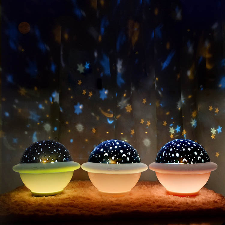 UFO starry sky light projection light LED night light creative romance