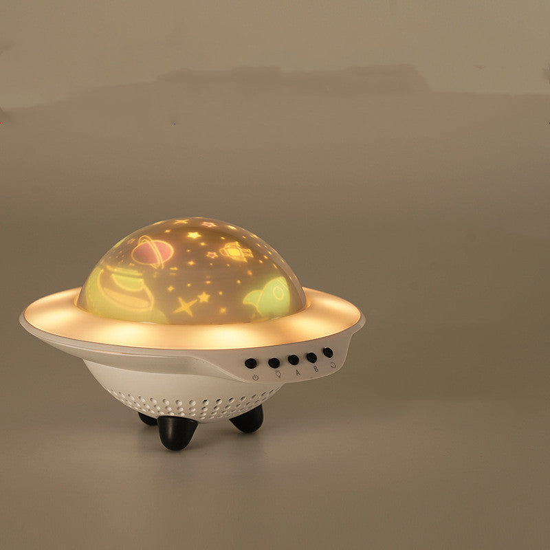 Sky Projector Flying Saucer Rotating Projector Bluetooth Night Light