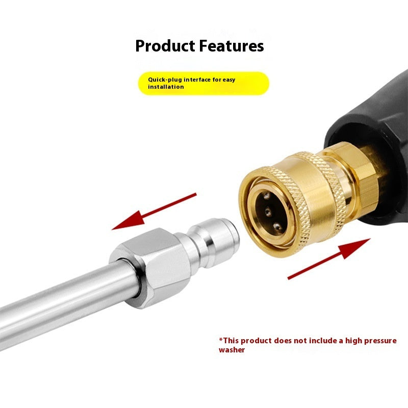 Curved Rod Nozzle High Pressure Washing Machine Water Gun Quick Plug Connector