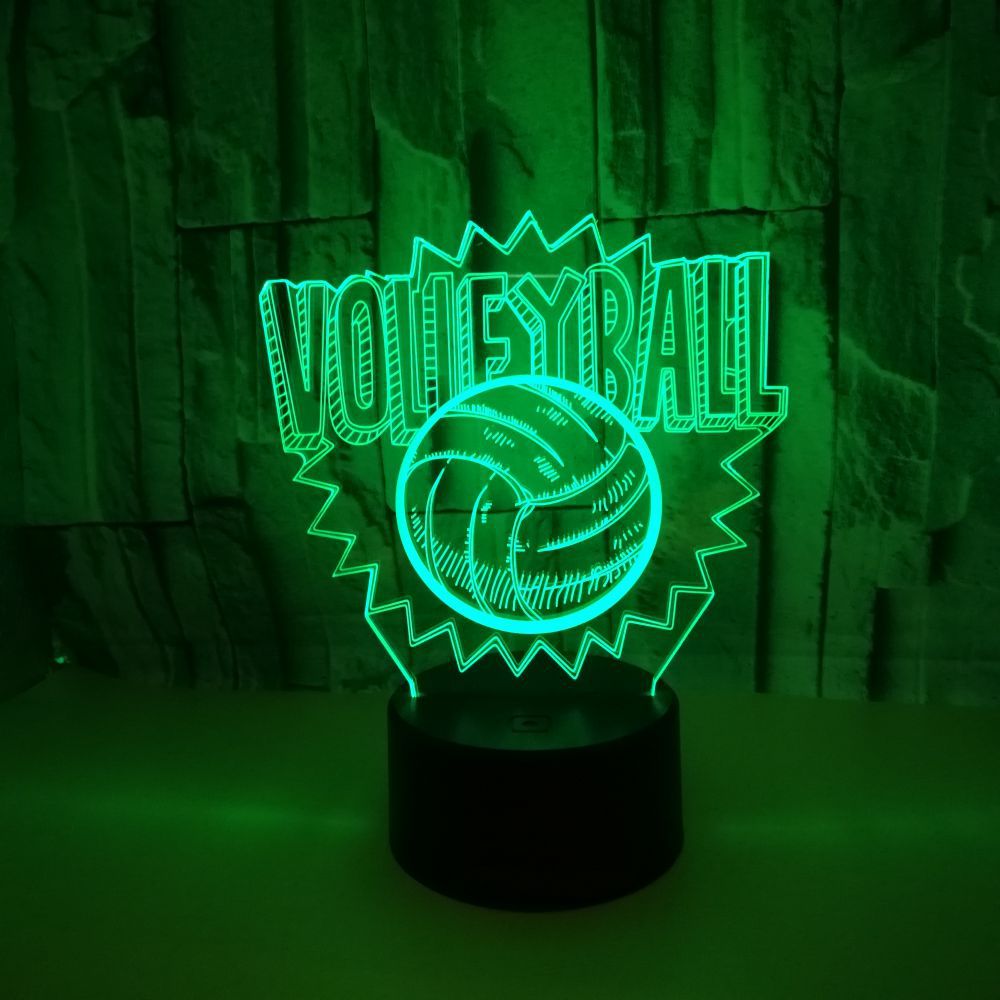 Volleyball 3d light 7 color touch led creative night light