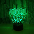 Volleyball 3d light 7 color touch led creative night light