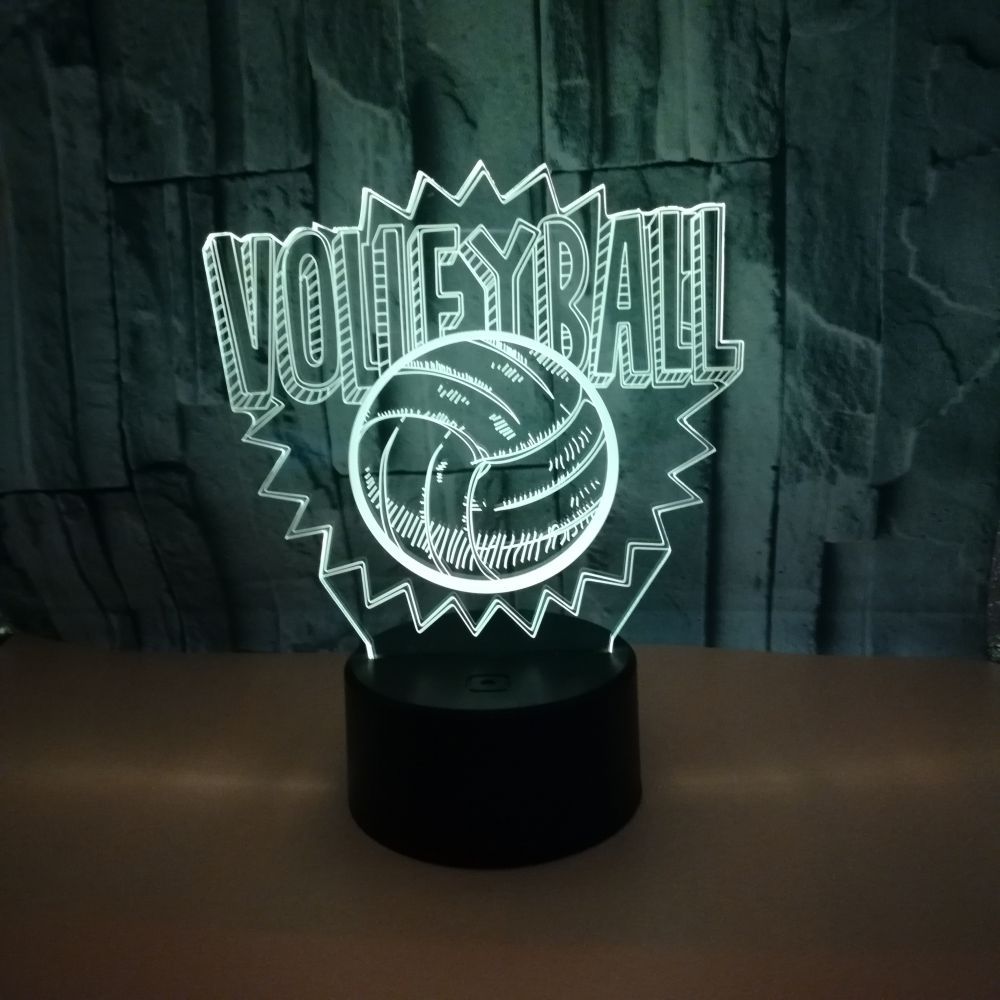 Volleyball 3d light 7 color touch led creative night light