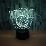 Volleyball 3d light 7 color touch led creative night light