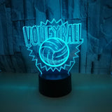 Volleyball 3d light 7 color touch led creative night light