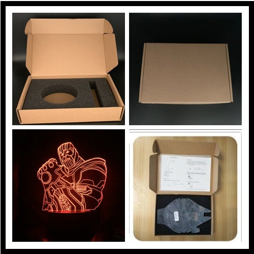 Wrestler Creative 3D Night Light Colorful Touch LED