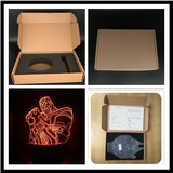 Wrestler Creative 3D Night Light Colorful Touch LED