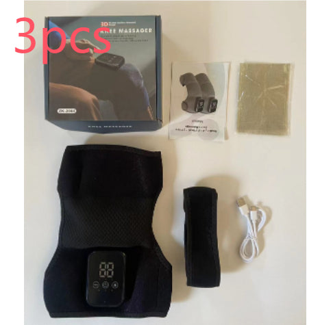 New Knee Pad Button Controlled Vibration Warmth And Hot Compress Massager