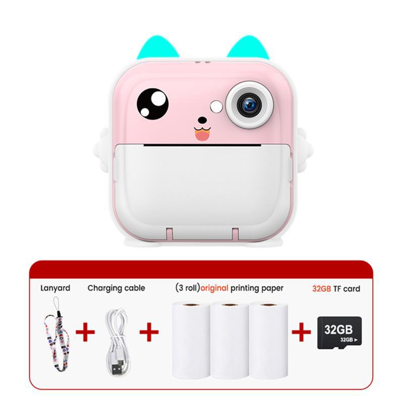 Children's Cartoon Digital Mini HD Selfie Beauty Printing Camera