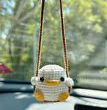 Handmade Knitted Flower Car Accessories Rearview Mirror