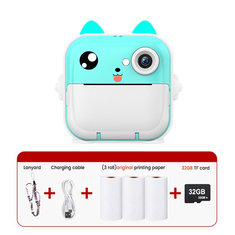 Children's Cartoon Digital Mini HD Selfie Beauty Printing Camera