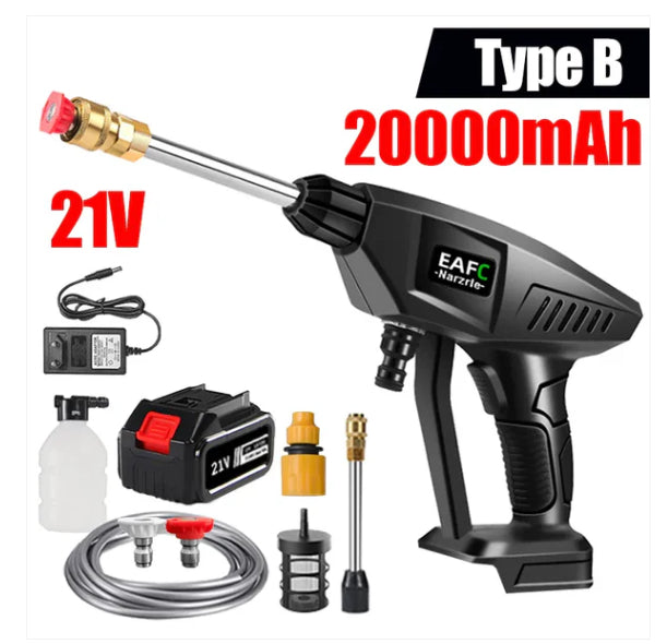 Wireless Lithium Battery Car Washing Gun Portable High Voltage