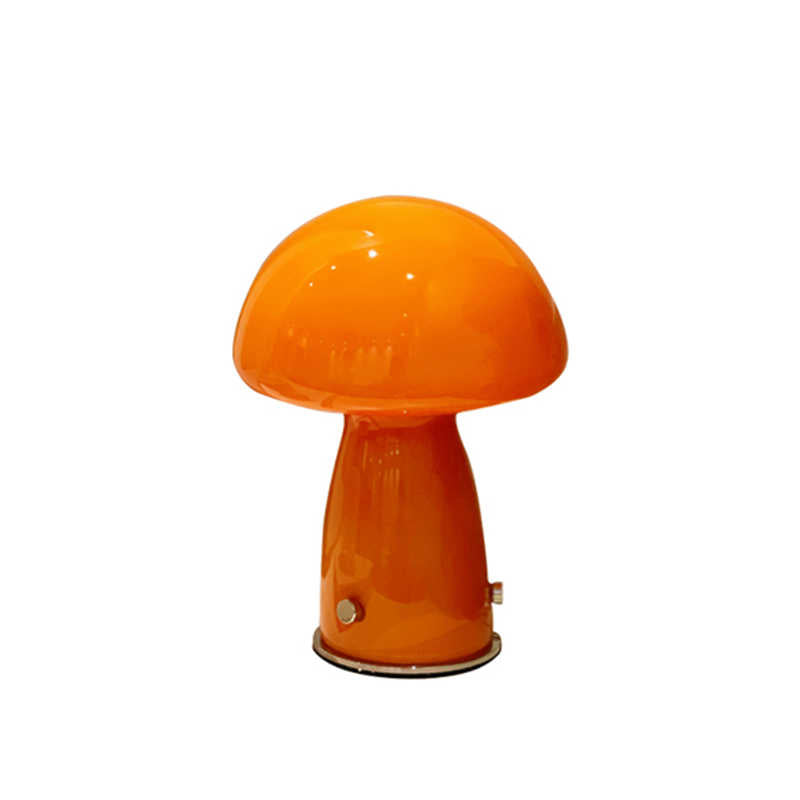 Mushroom Table Lamp Bedroom Bedside Glass Atmosphere Small Night Lamp