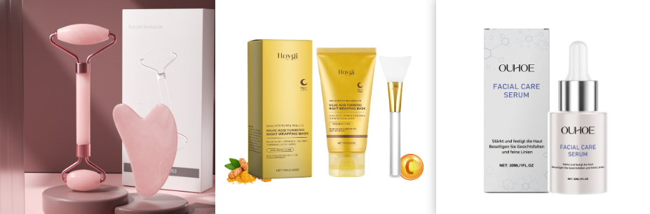 Scraping Roll Massager Set Facial Muscle Relaxation Body Tool